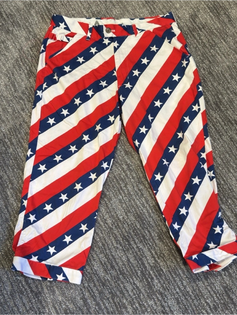 Royal & Awesome Pars & Stripes Patriotic Golf Knickers Flag 4th of July Mens 32